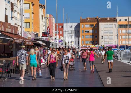 Francia, Herault, Le Cap d'Agde, Jean Miquel Quay Foto Stock