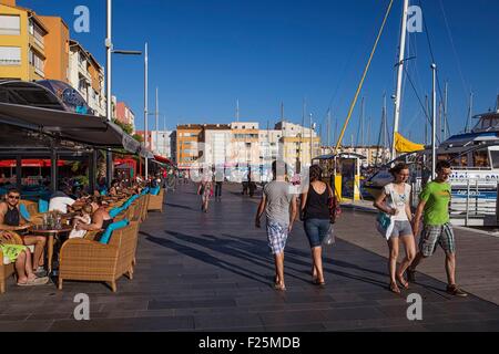 Francia, Herault, Le Cap d'Agde, Jean Miquel Quay Foto Stock