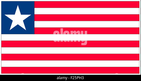 Fahne: Liberia/ bandiera: Liberia. Foto Stock