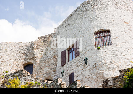 Vista del San Servolo castello in Slovenia Foto Stock