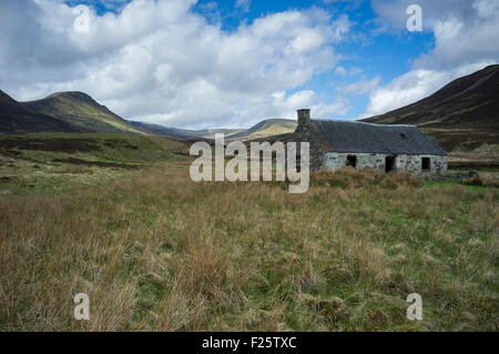 La rovina, Dalballoch, Glen Banchor, Monadhliath Hills, Scotland, Regno Unito Foto Stock