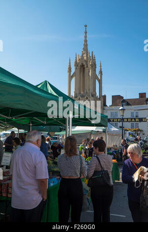 Devizes, un mercato comune nel cuore del Wiltshire, Inghilterra UK giorno di mercato Foto Stock