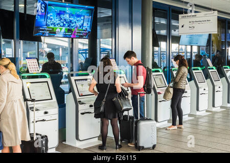 Il London City Airport, Royal Docks, London, England, Regno Unito Foto Stock