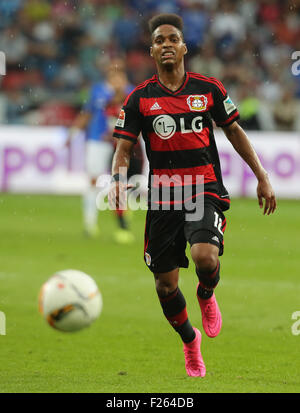 Leverkusen, Germania, 12 settembre 2015, sport soccer, Bundesliga, Bayer 04 Leverkusen vs Darmstadt 98: Wendell (Leverkusen) controlla la sfera. Credito: Juergen schwarz/Alamy Live News Foto Stock