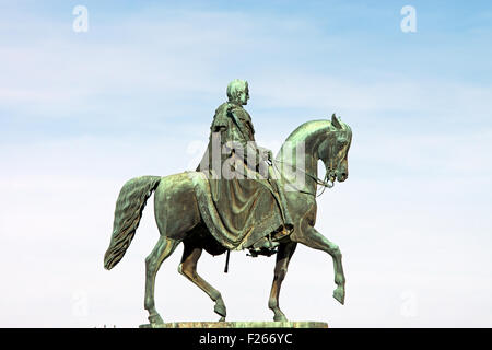 Re Giovanni di Sassonia statua a Dresda, Germania Foto Stock