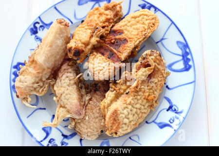 Banane fritte rivestito in pastella Foto Stock