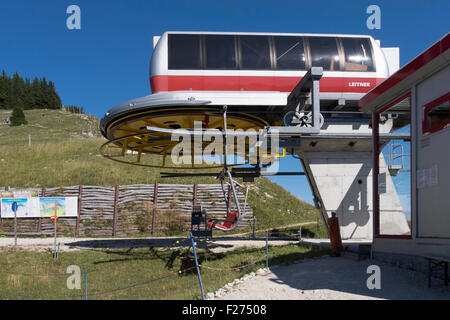 Alpi bavaresi, Breitenberg mountain, Germania Breitenberg Hochalpbahn ski-lift punto di imbarco Foto Stock