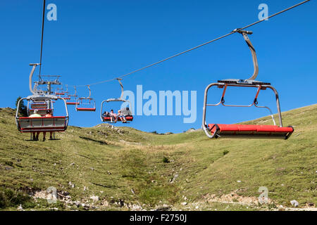 Alpi bavaresi, Breitenberg mountain, Germania Breitenberg Hochalpbahn ski-lift, seggiovia il trasporto persone Foto Stock