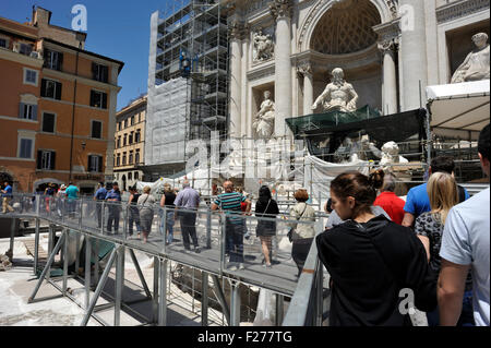 Italia, Roma, restauro della fontana di Trevi Foto Stock