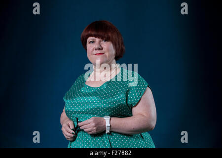 Louise gallese, il britannico autore di racconti brevi e thriller psicologico, all'Edinburgh International Book Festival 2015. Edimburgo, Scozia. Il 22 agosto 2015 Foto Stock