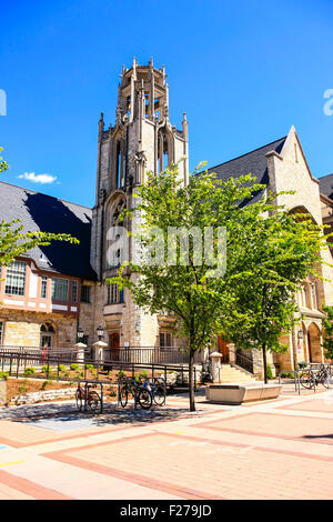 La pres casa su State Street nel centro di Madison, Wisconsin Foto Stock