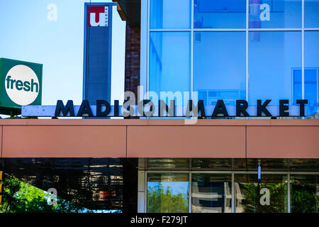 Il nuovo mercato di Madison nel centro città di Madison Wisconsin Foto Stock