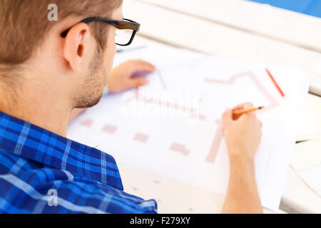 Libero professionista coinvolti nel lavoro Foto Stock