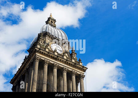 Leeds Town Hall, West Yorkshire, Inghilterra, Regno Unito Foto Stock