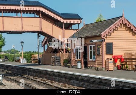 Williton Stazione ferroviaria sul restaurato West Somerset Railway nell'ovest dell'Inghilterra Foto Stock