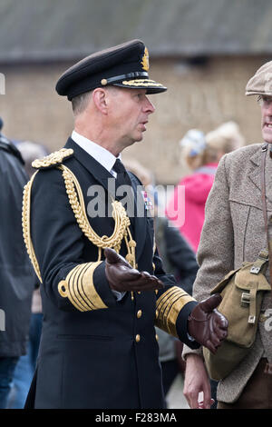 Stoke Bruerne, villaggio in guerra 1940 rievocazione reenctor. © Scott Carruthers/ Foto Stock