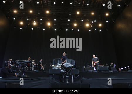 Londra, UK, 26 Giugno 2015: l'OMS sul palco del British Summer Time in concerto a Hyde Park di Londra Foto Stock