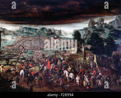 La crocifissione 1600-1610 da Pieter Brueghel il Giovane 1564-1638 Foto Stock