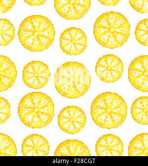 Seamless Texture con fette di limoni Illustrazione Vettoriale