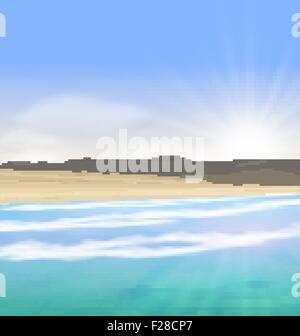 Bellissimo paesaggio estivo Illustrazione Vettoriale