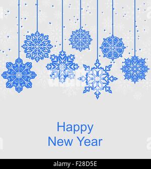 Inverno Sfondo per Felice Anno Nuovo Illustrazione Vettoriale