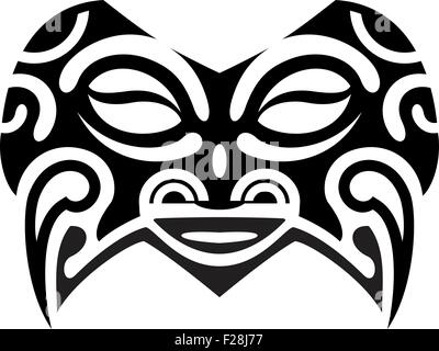 La maschera è isolato su bianco Illustrazione Vettoriale