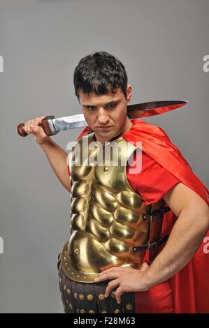 Bello legionario romano soldato Foto Stock