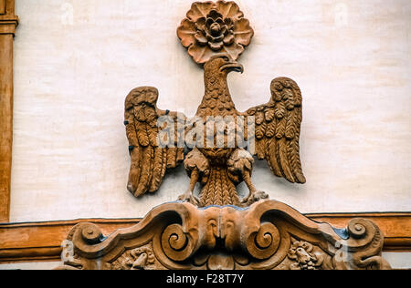 Italia Emilia Romagna Provincia di Modena Sassuolo Palazzo Ducale l'aquila sulla facciata Foto Stock