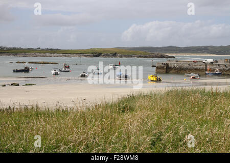 Portnablagh porto e spiaggia nella Contea di Donegal Irlanda Foto Stock