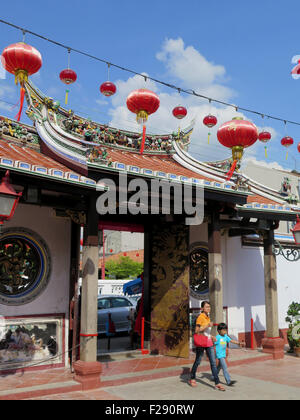 Ingresso di Cheng Hoon Teng tempio buddista, Melaka (Malacca), Malaysia, Asia Foto Stock