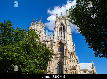 La storica cattedrale di York Minster in York, Inghilterra. Foto Stock