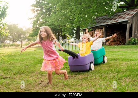 Kiddie coaster ride di gioia Foto Stock