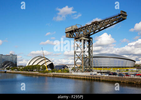 Anderston Gru, l'Armadillo concert hall e Scottish Exhibition and Conference Centre, SECC e la Hydro, Glasgow Scozia Scotland Foto Stock