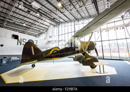 Londra, Regno Unito. 14 Settembre, 2015. Westland Lysander. La RAF Museum 'nostro Finest Hour' aeromobile serata di visualizzazione in commemorazione del settantacinquesimo anniversario della Battaglia di Bretagna Credito: Guy Corbishley/Alamy Live News Foto Stock