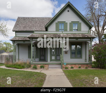 Il romanziere Sinclair Lewis's boyhood home nel centro di Sauk, Minnesota Foto Stock