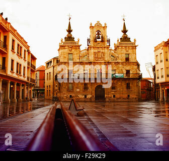 Il Casas consistoriales a Astorga Foto Stock