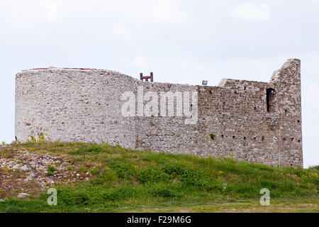 Vista del San Servolo castello in Slovenia Foto Stock