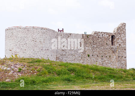 Vista del San Servolo castello in Slovenia Foto Stock