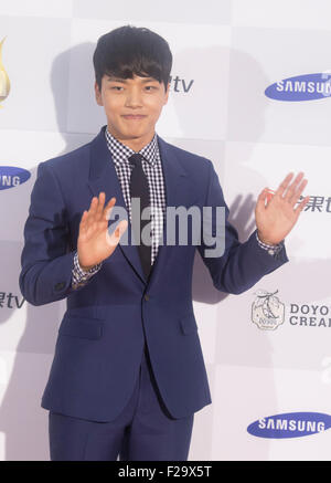 Yeo Jin-goo, Sep 10, 2015 : sud coreano attore Yeo Jin-goo assiste un tappeto rosso in caso di Seoul International Drama Awards 2015 a Seul, in Corea del Sud. © Lee Jae-Won/AFLO/Alamy Live News Foto Stock