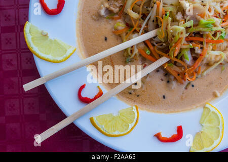 Ramen asian noodle soup Foto Stock
