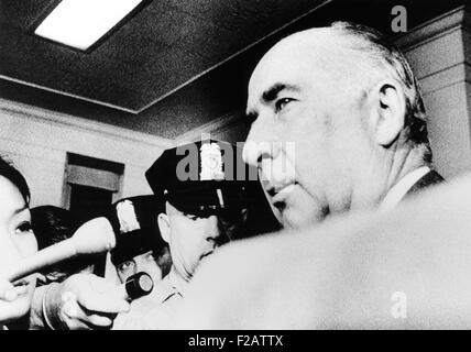 Ex Atty. Gen. John Mitchell ha speso 2,5 ore prima del Senato Watergate Comitato personale. Il 11 maggio 1973. Mitchell è stato già Foto Stock