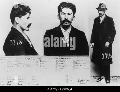 Josef Stalin scheda di identificazione per la polizia segreta file in Pietroburgo 1913. (CSU 2015 11 1360) Foto Stock