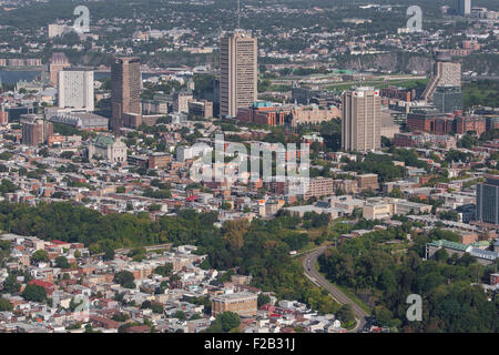 San Jean Baptiste distretto della città di Québec è raffigurato in questa foto aerea Foto Stock