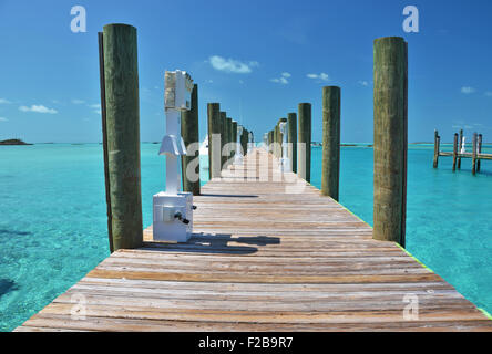 Staniel Cay yacht club. Exumas, Bahamas Foto Stock