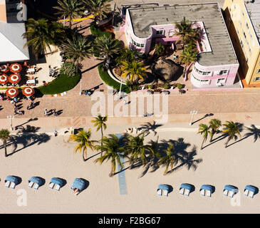 Vista aerea di Hollywood Beach in Florida. Foto Stock