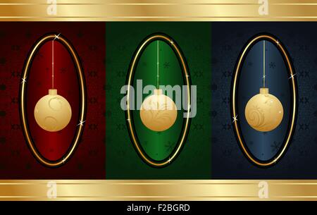 Impostare le palle di Natale Illustrazione Vettoriale