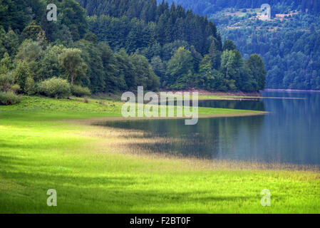 Bellissima vista del lago, situato nei Carpazi, Ucraina, l'Europa. Foto Stock