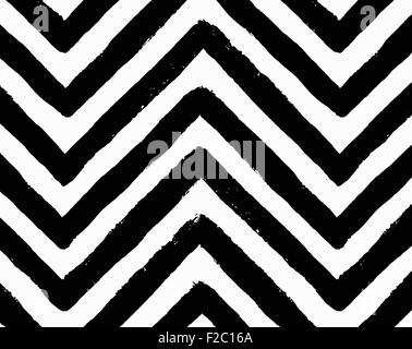 Vector Chevron in bianco e nero modello senza giunture Illustrazione Vettoriale