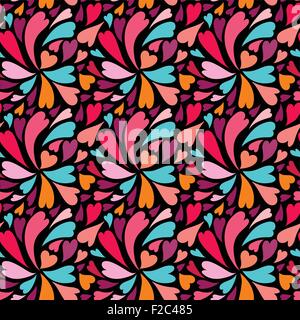 Bright Valentine vettore sfondo senza giunture per design romantico Illustrazione Vettoriale