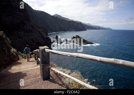 Modo per Playa de Nogales, Puntallana, La Palma Isole Canarie. Foto Stock